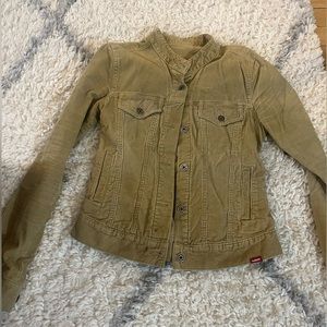 Trendy Hollister corduroy button up jacket!